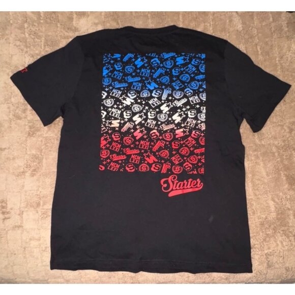 NWT New Starter Mens Sunset Beach Regular-Fit Logo Graphic T-Shirt 100% Cotton L - Picture 3 of 11